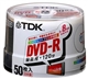 TDK DVD-R120PWX50PK̉摜